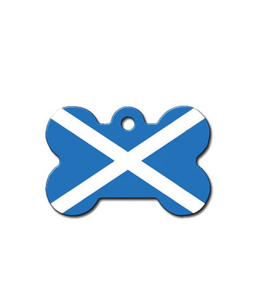 ID Tag Bone Scottish Flag -